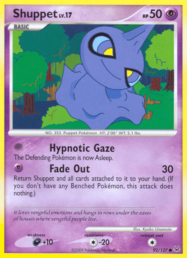 Shuppet Pokémon card