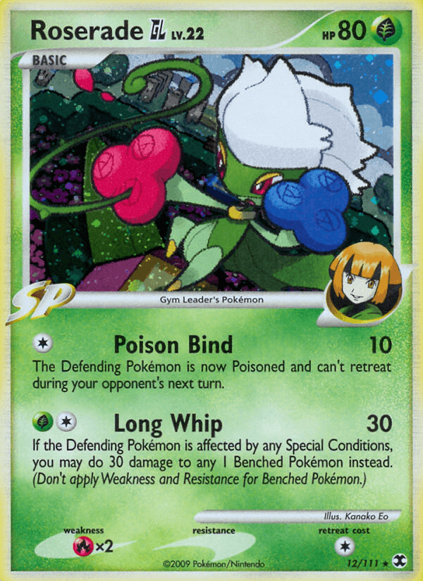 Roserade GL Pokémon card