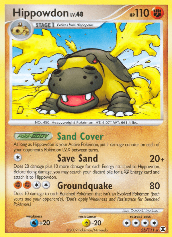 Hippowdon Pokémon card