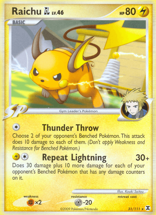 Raichu GL Pokémon card