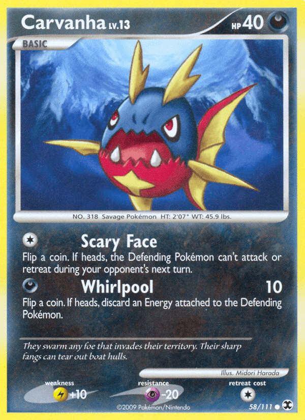 Carvanha Pokémon card