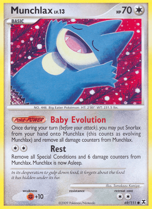 Munchlax Pokémon card