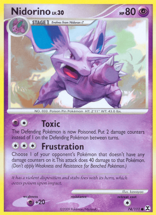Nidorino Pokémon card