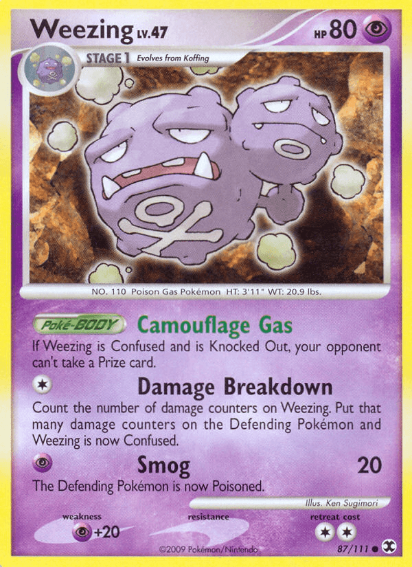 Weezing Pokémon card