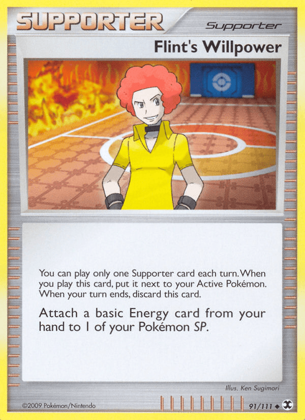 Flint's Willpower Pokémon card