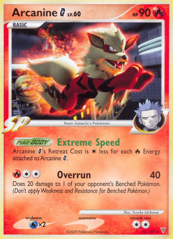 Arcanine G Pokémon card