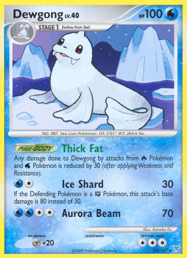 Dewgong Pokémon card