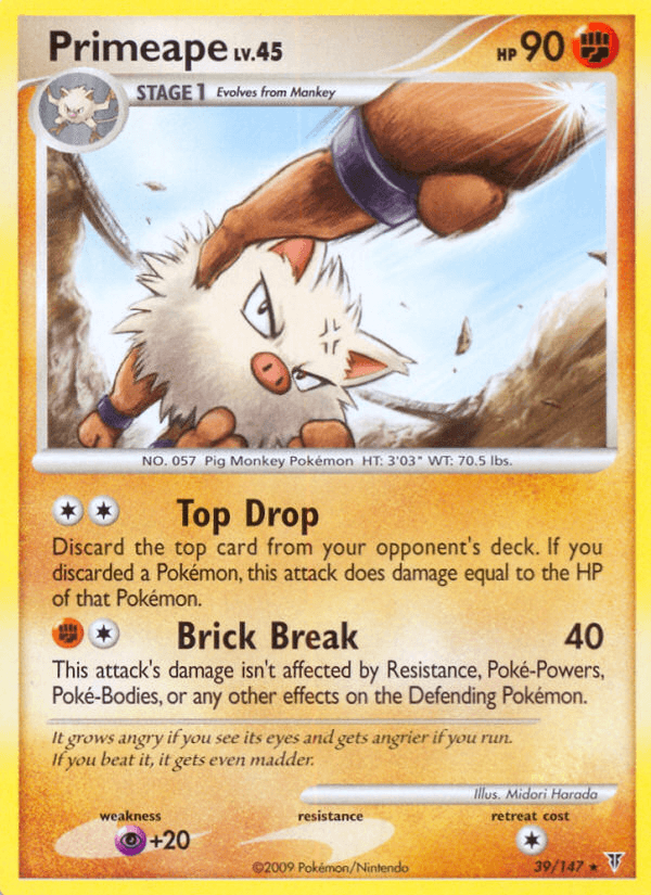 Primeape Pokémon card