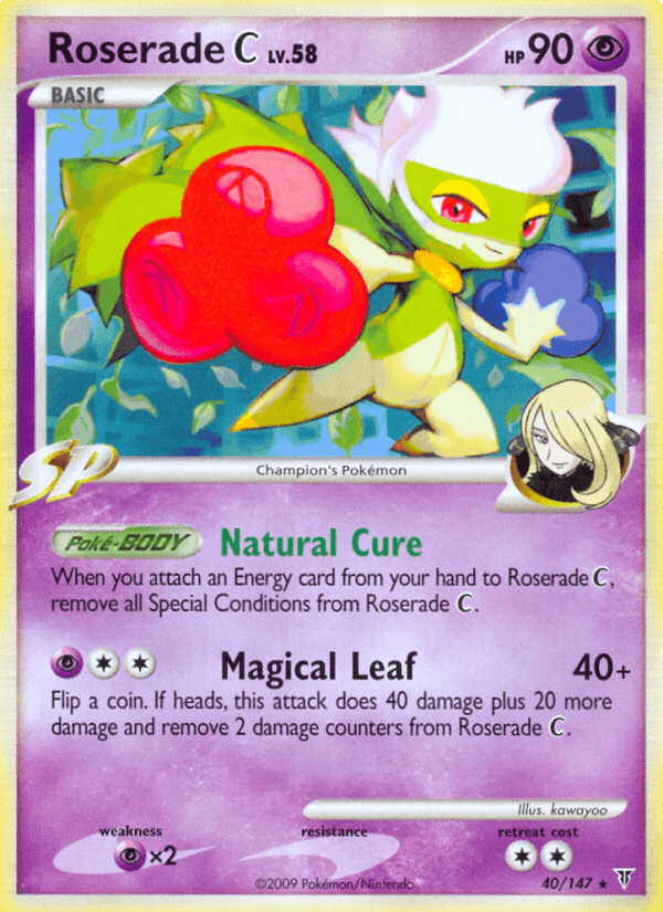 Roserade C Pokémon card