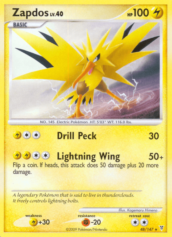 Zapdos Pokémon card