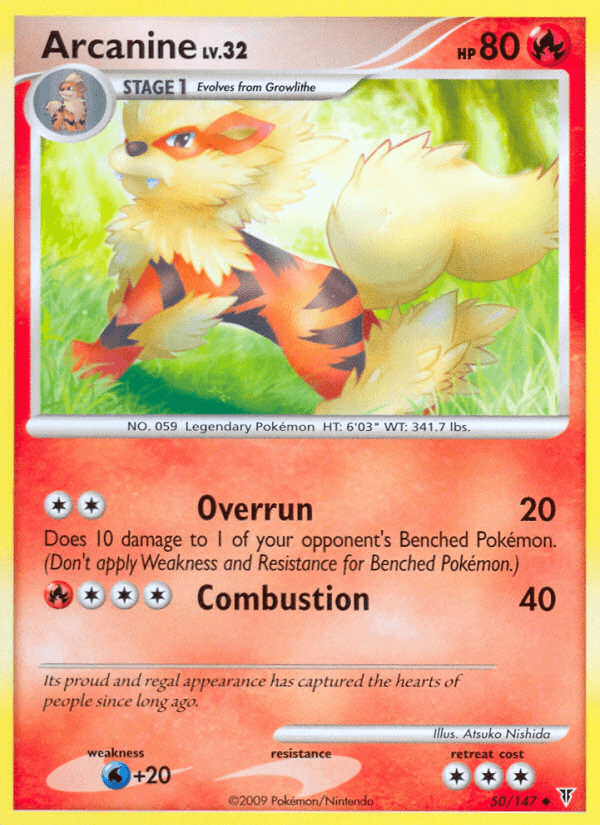Arcanine Pokémon card