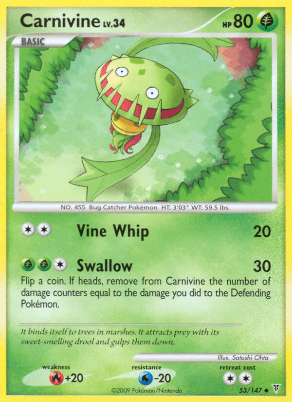 Carnivine Pokémon card