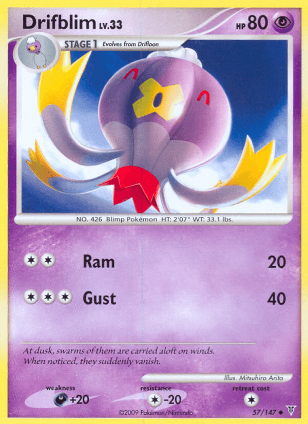 Drifblim Pokémon card