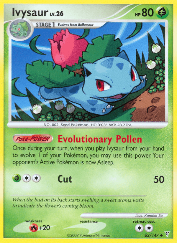 Ivysaur Pokémon card