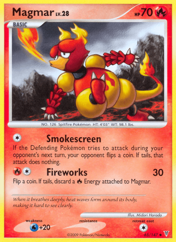 Magmar Pokémon card