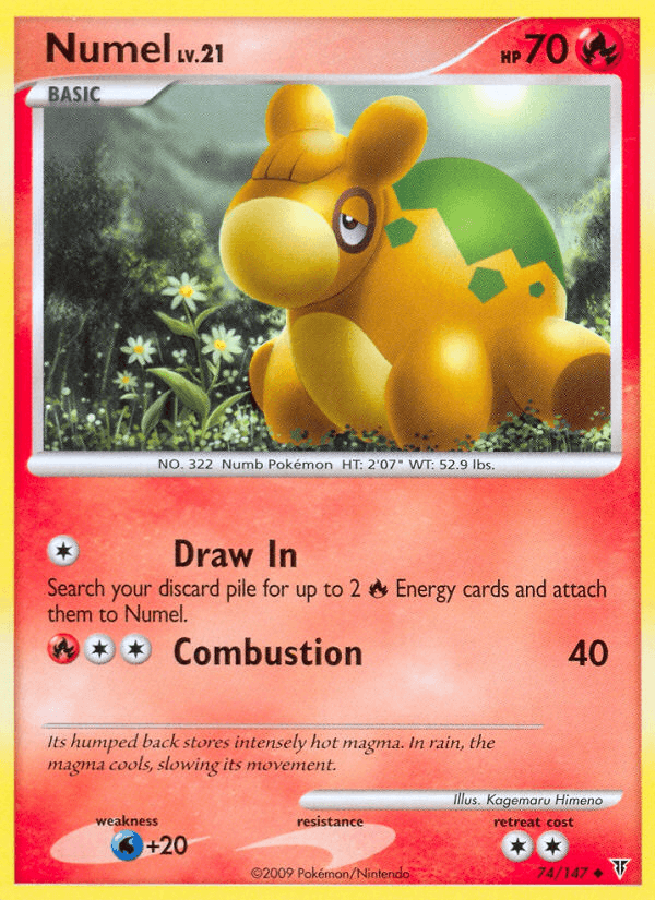 Numel Pokémon card