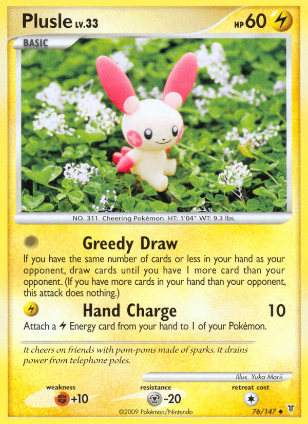 Plusle Pokémon card