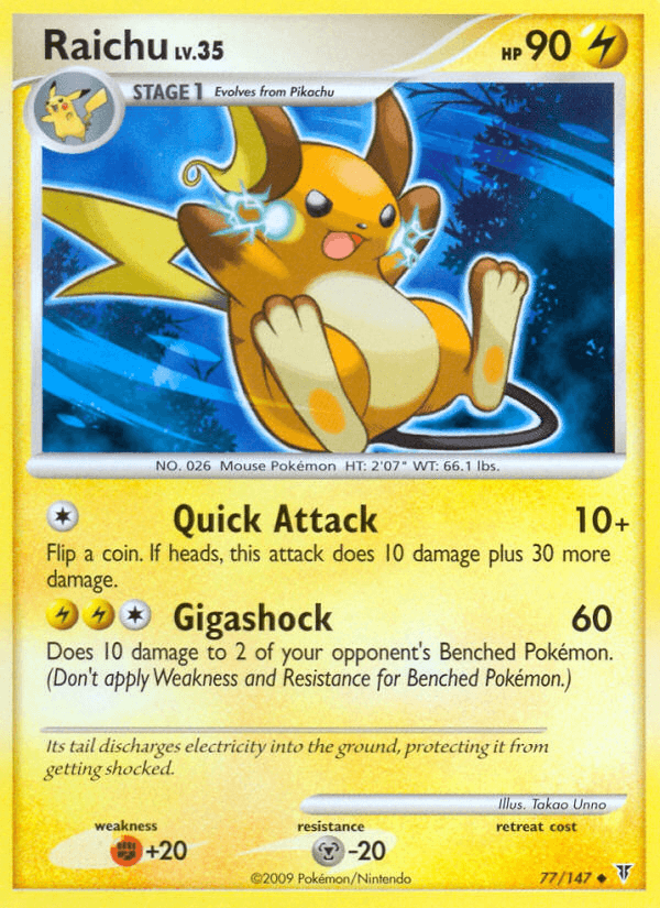 Raichu Pokémon card