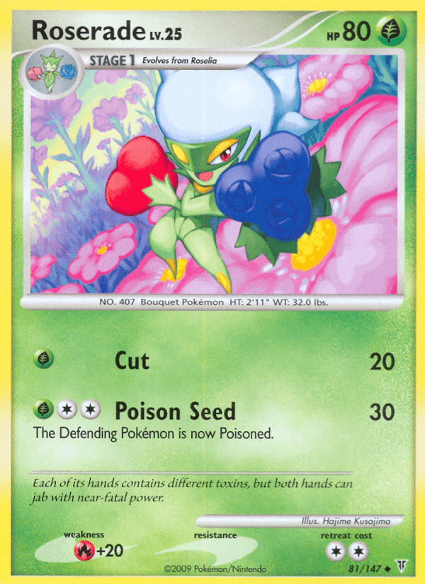 Roserade Pokémon card