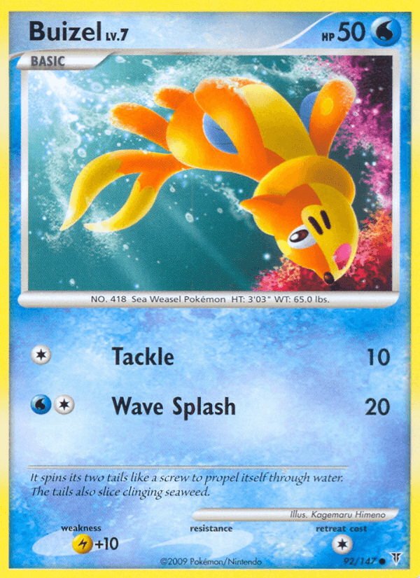 Buizel Pokémon card