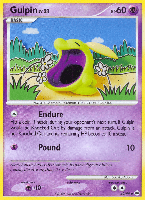Gulpin Pokémon card