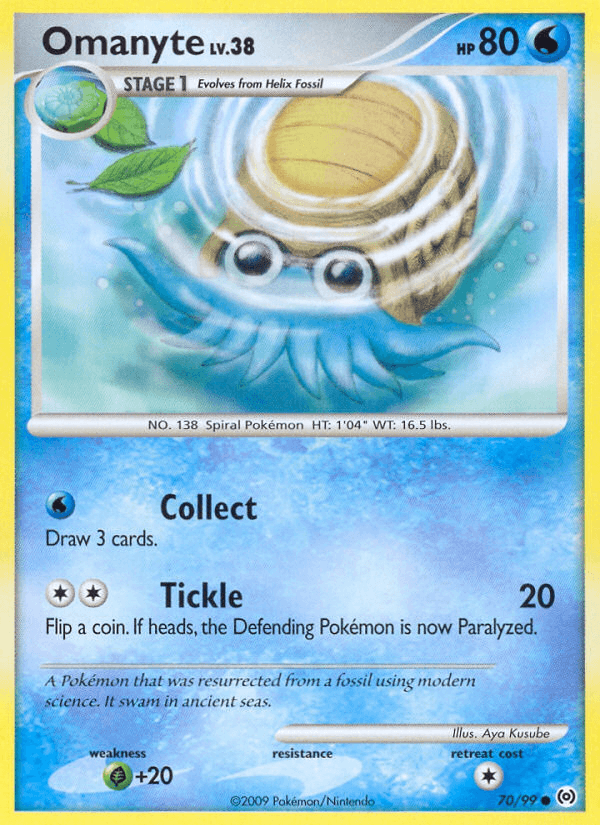 Omanyte Pokémon card