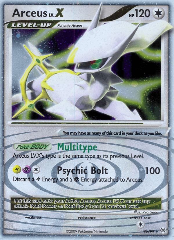 Arceus LV.X Pokémon card