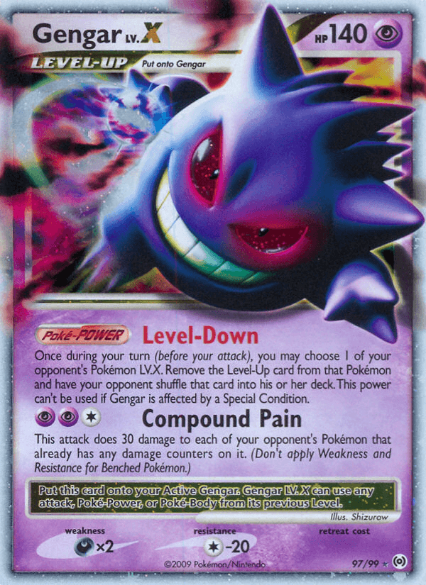 Gengar LV.X Pokémon card