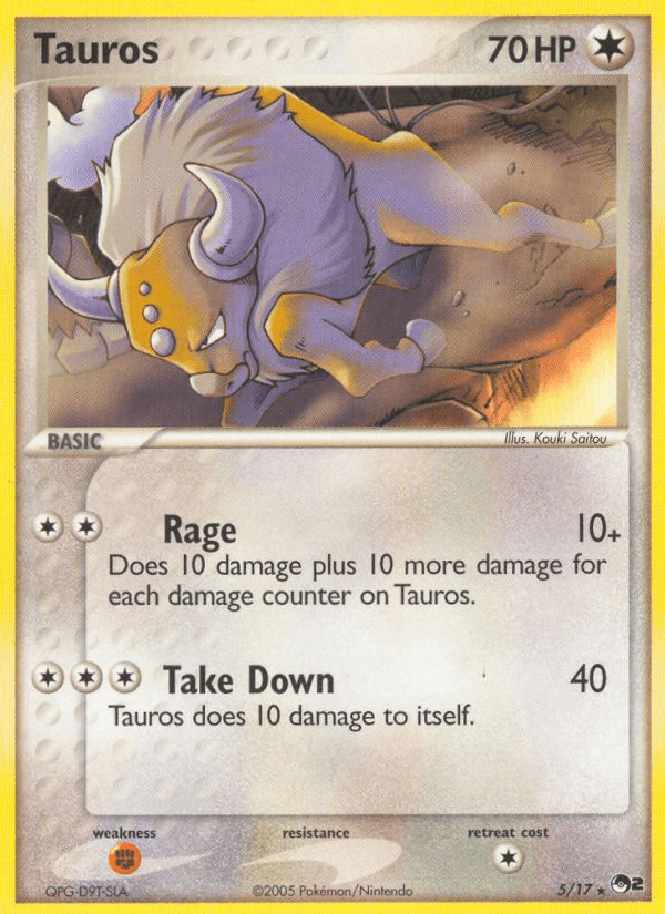 Tauros Pokémon card