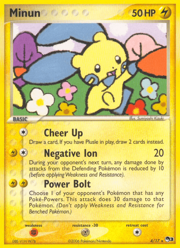 Minun Pokémon card