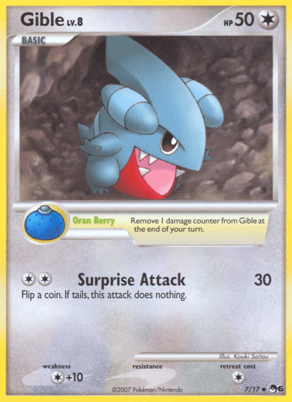 Gible Pokémon card