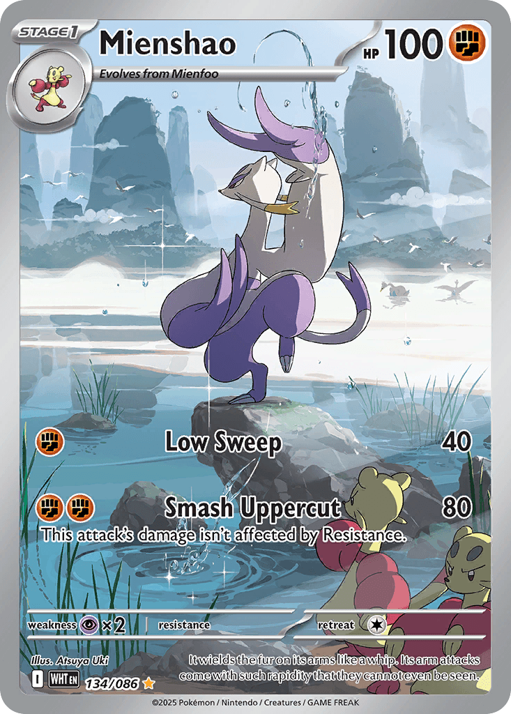 Mienshao Pokémon card