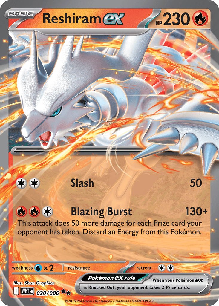 Reshiram ex from White Flare
