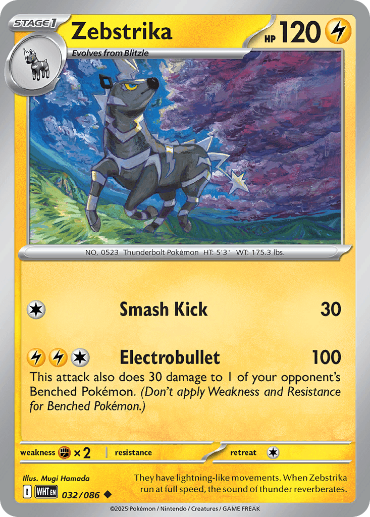 Zebstrika Pokémon card