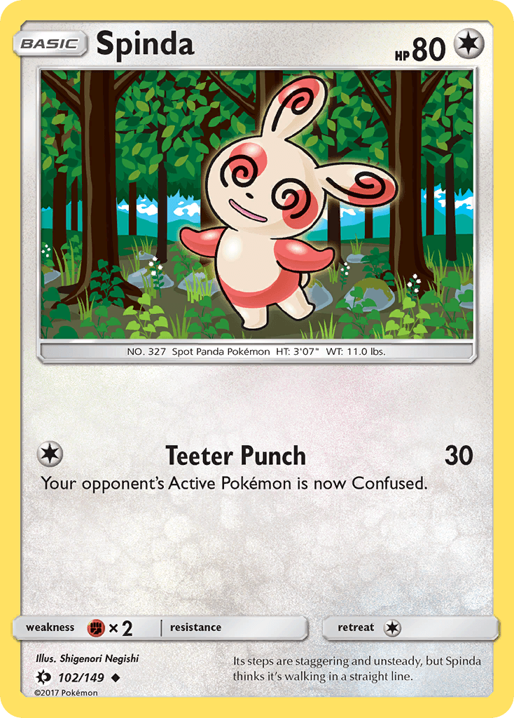 Spinda Pokémon card