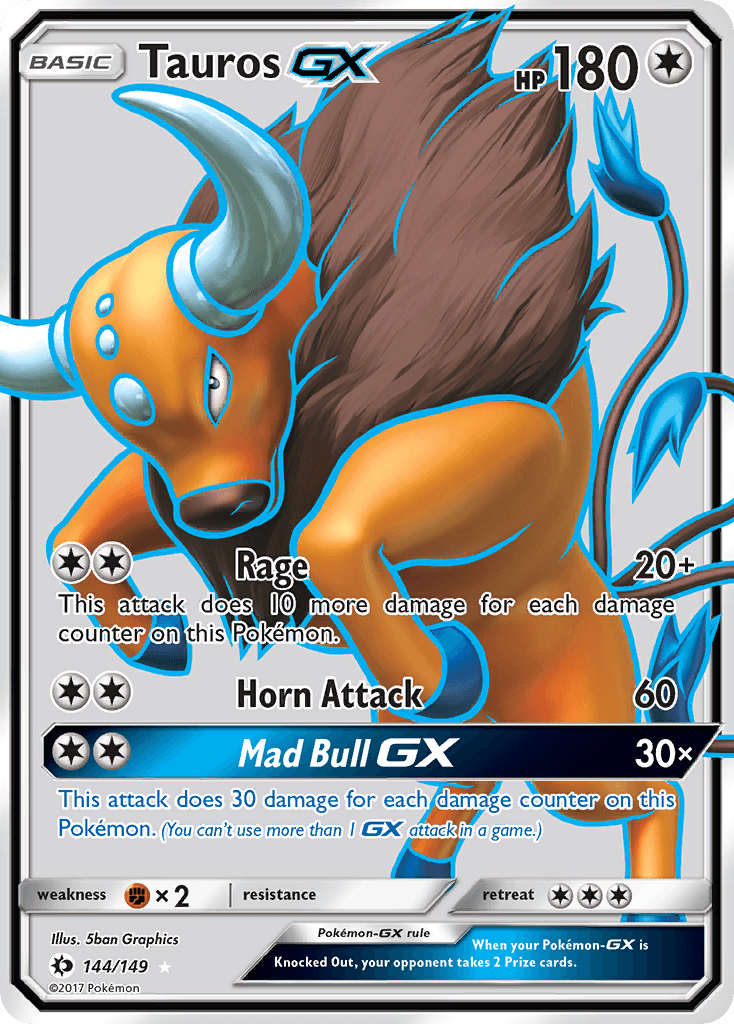 Tauros-GX Pokémon card