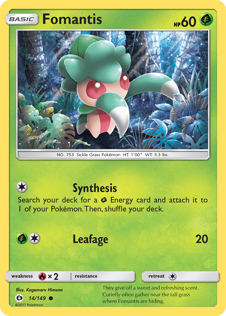 Fomantis Pokémon card