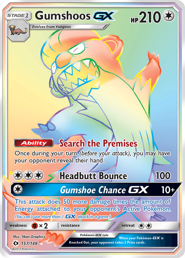 Gumshoos-GX Pokémon card