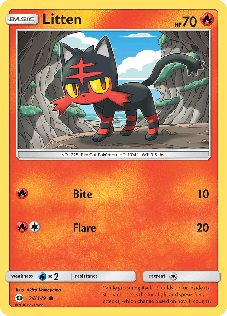 Litten Pokémon card