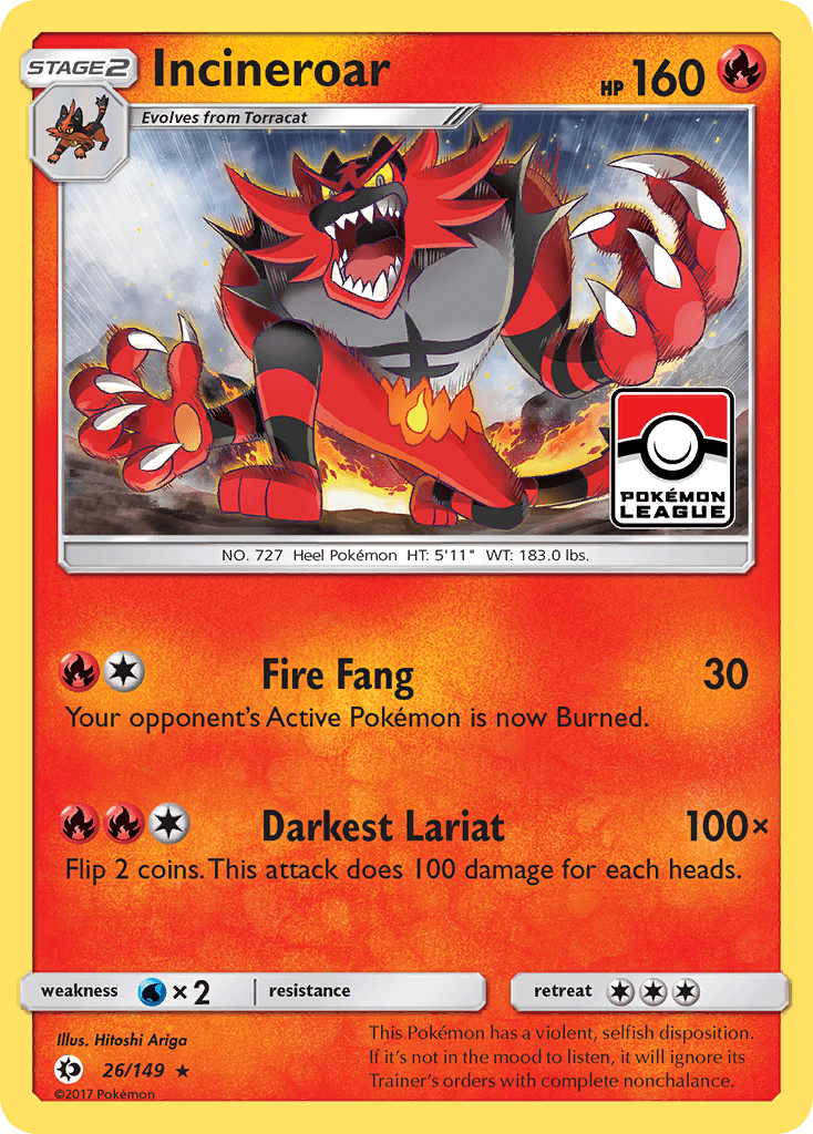 Incineroar Pokémon card