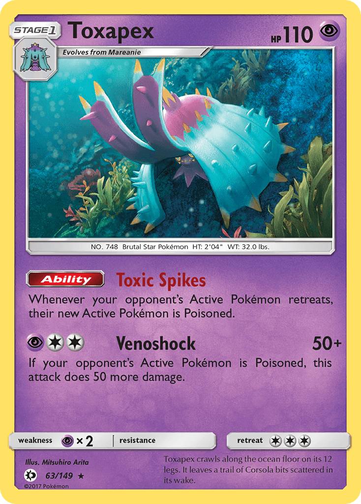 Toxapex Pokémon card