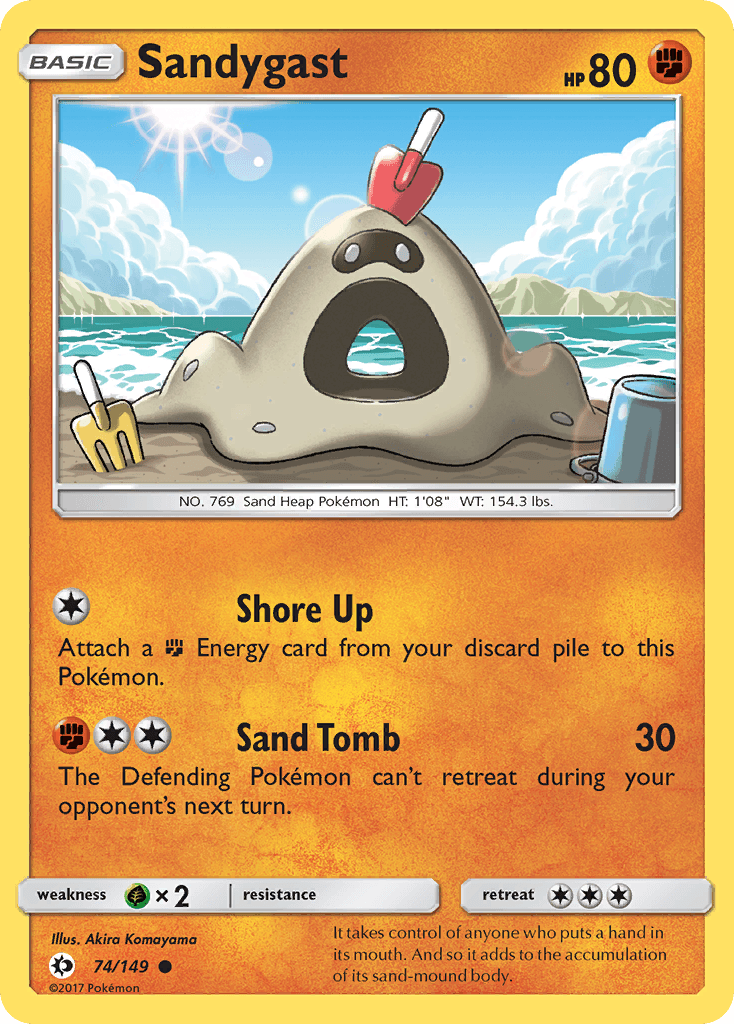 Sandygast Pokémon card