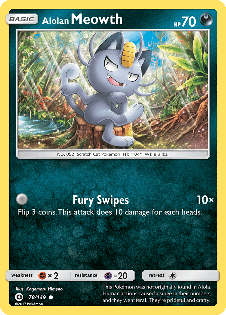 Alolan Meowth Pokémon card