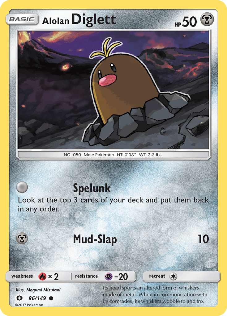 Alolan Diglett Pokémon card