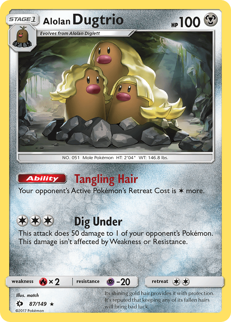 Alolan Dugtrio Pokémon card