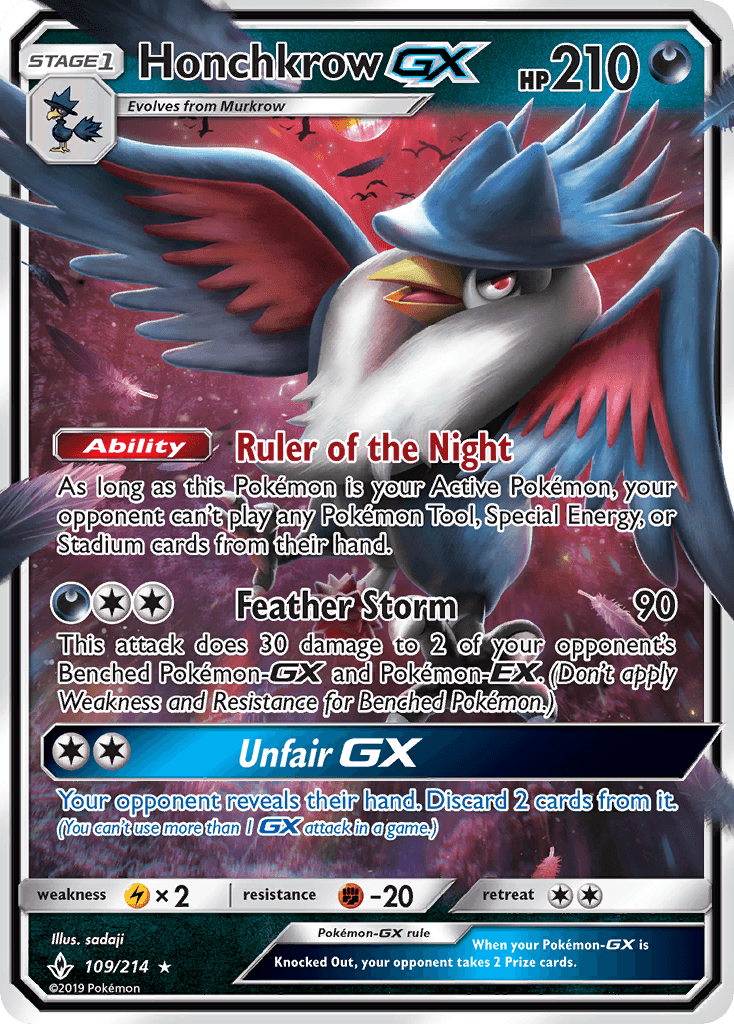 Honchkrow-GX Pokémon card