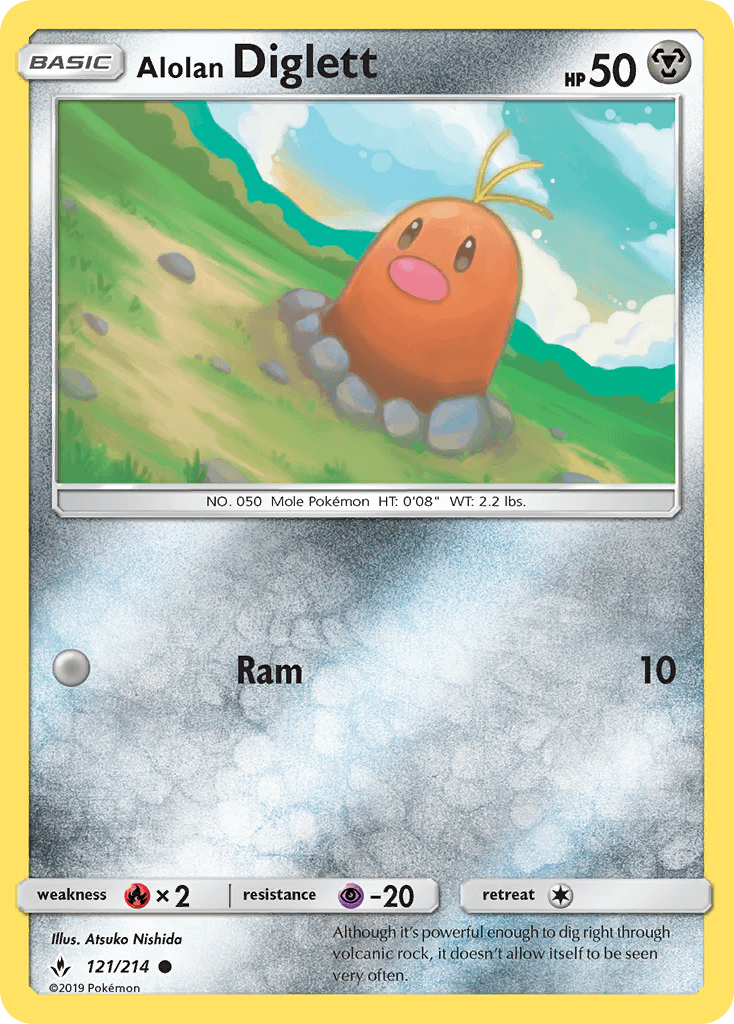 Alolan Diglett Pokémon card