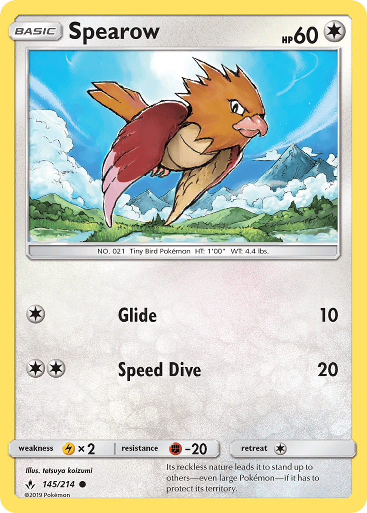 Spearow Pokémon card