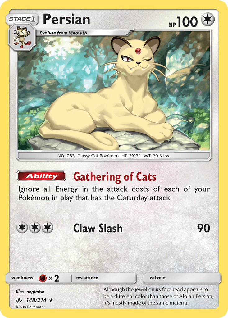 Persian Pokémon card