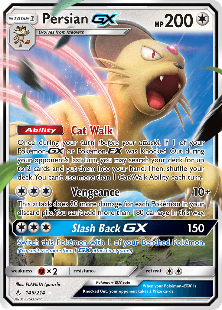 Persian-GX Pokémon card